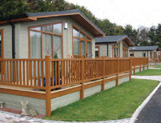 Choice of railings for veranda decking on lodges and static caravans